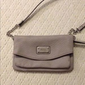 Grey cross body purse